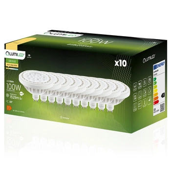 Zestaw 10x Żarówka LED ES111 GU10 15W = 100W 1521lm 3000K Ciepła 38° LUMILED