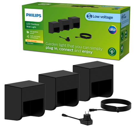 Zestaw 3x Lampa Ogrodowa LED GRITS GardenLink Zewnętrzna 1,5W 24V 2700K IP44 PHILIPS