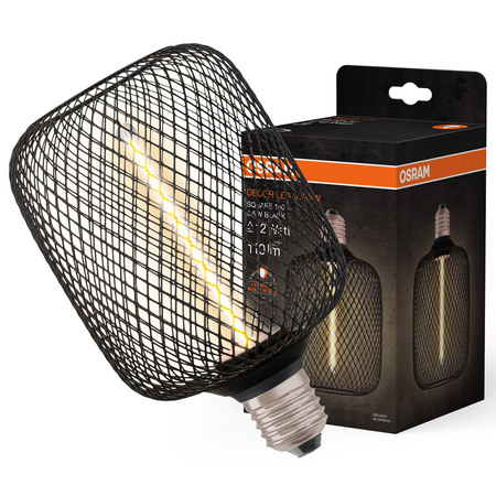 Żarówka LED Dekoracyjna E27 3.5W = 12W 110lm 1800K Ciepła 320° Filament Ściemnialna Decor Osram