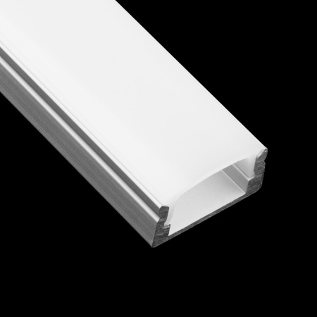 Profil Aluminiowy do LED KM36 Srebrny Natynkowy 2m + Przesłona mleczna + Zaślepki