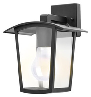 Lampa Ogrodowa LED Kinkiet Elewacyjny TAVERNA E27 IP44 Latarnia do Dołu Czarna RABALUX