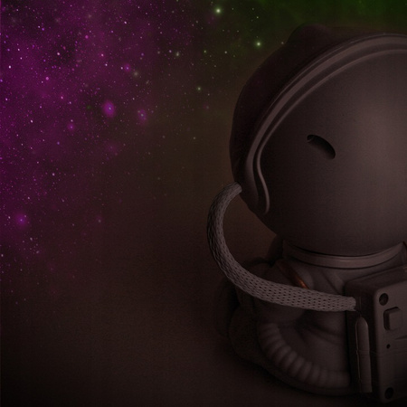 Lampka Projektor Gwiazd Nocna Dekoracyjna Astronauta Dziecięca LED 5W RGB 170° Włącznik On/Off Biała Masterled