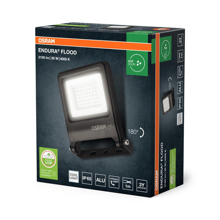 Naświetlacz LED Halogen Zewnętrzny Reflektor 30W 4000K Neutralna 3000lm Szary IP65 Endura Osram