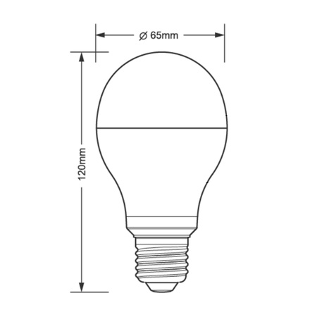 Żarówka LED E27 A60 14W = 100W 1521lm 6500K Zimna Ściemnialna TOSHIBA