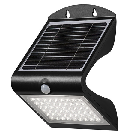 Lampa Solarna Ogrodowa LED Kinkiet Elewacyjny Zewnętrzny 4W 500lm 4000K IP65 Czarny z Czujnikiem Ruchu i Zmierzchu Endura Ledvance