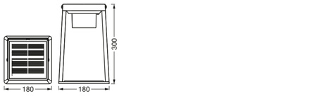 Lampa Ogrodowa Inteligentna Solarna Latarnia 2.5W 200lm 3000K Ciepła RGB+W Ściemnialna IP44 Czarny SMART+ Bluetooth Solar Ledvance
