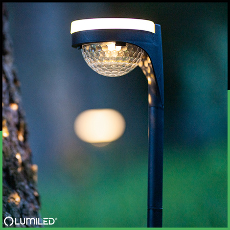 2x Lampa Solarna Ogrodowa LED LILA Wbijana Zewnętrzna Dekoracyjna 3000K LUMILED