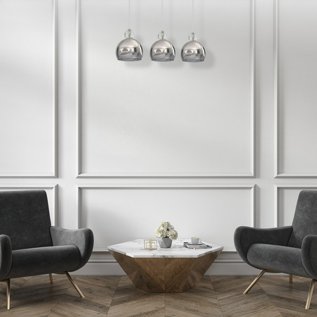 Lampa wisząca TOLEDO 3xE27 Kula Chrom Kryształ Glamour MLP4245 Milagro Metal + Kryształ