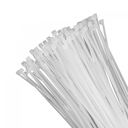 Opaski Zaciskowe Kablowe 2.5x200 mm Białe TRYTYTKI TRYTKI ZIPERKI OK-25200W .MORE 100 szt.