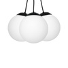 Lampa wisząca LIMA 3xE14 Klasyczna Kula Czarna MLP6523 Milagro Metal + Szkło