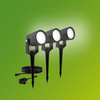 3x Lampa Ogrodowa Reflektor LED 1.5W 180lm 2700K Czarna Reuel Ultra Efficient Philips