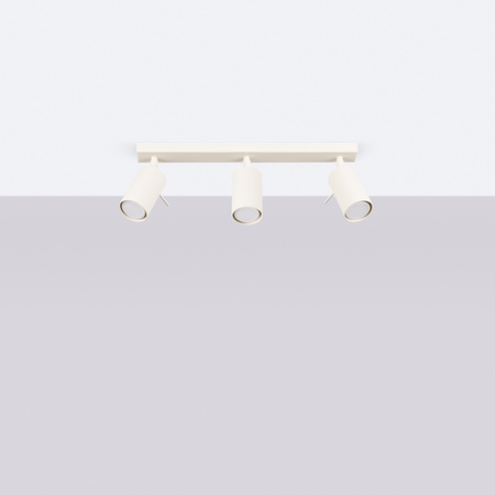 Lampa Sufitowa Reflektor Tuba Spot 3x GU10 Beżowa Ring Bittersweet Shimmer SL.1496 Sollux