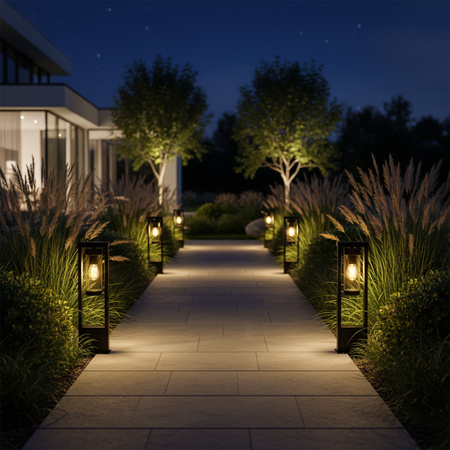 Lampa oprawa zewnętrzna ogrodowa stojąca 50cm SPECTRA E27 GOLDLUX (Polux)