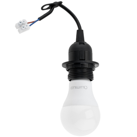 Oprawka Remontowa Budowlana na Żarówke E27 Prowizorka z Przewodem i Kostką Zaciskową czarna