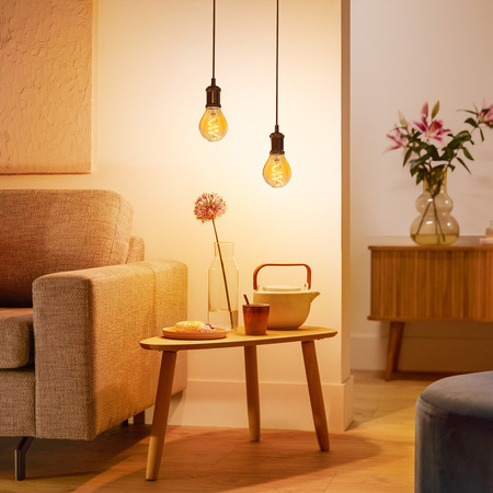 Żarówka LED E14 Kulka P45 3.1W = 25W 270lm 2200K Ciepła CRI90 300° FILAMENT Vintage Bursztynowa Ściemnialna Decorative Philips