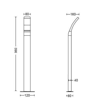 Lampa Ogrodowa Zewnętrzna SŁUPEK 90cm LED 12W 1100lm 2700K IP44 Splay Philips