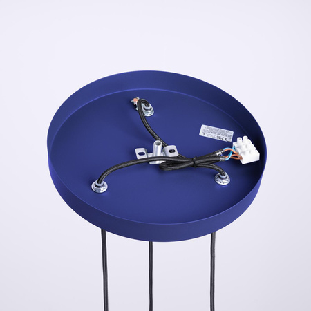 Lampa Sufitowa Wisząca Zwis 3x G9 Okrągła Granatowa Nowoczesna Matowa Halo Sollux