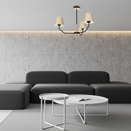 Lampa Wisząca Sufitowa ETNA Czarna 3xE27 Milagro