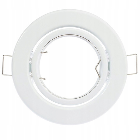 Oprawa HALOGENOWA Podtynkowa Ruchoma Okrągła AURELI Biała Blacha MR16 GU10