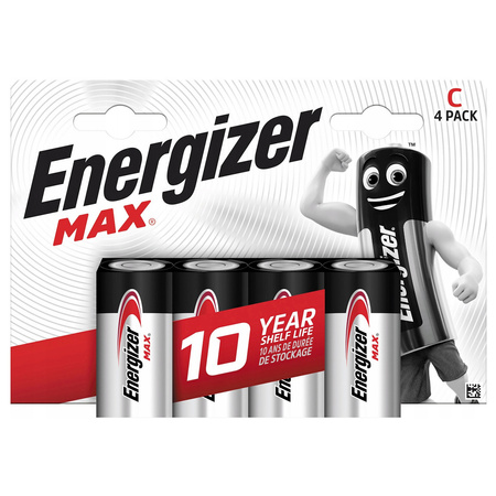 4x Baterie ENERGIZER MAX C LR14 MN1400 E93 Blister 