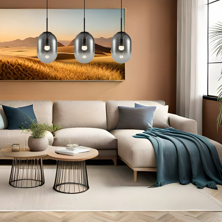 Lampa Wisząca Sufitowa ALIAS Czarna 3xE14 Milagro