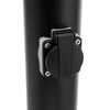 Lampa Ogrodowa Zewnętrzna E27 CZARNA SŁUPEK 65cm z Gniazdem 230V