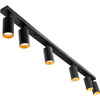 Lampa sufitowa ERIS SPOT Reflektor Oprawa Halogenowa 6xGU10 Czarno-Złota