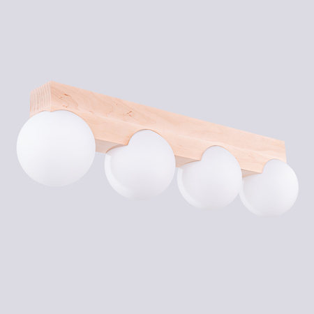 Lampa Sufitowa 4x G9 Naturalne Drewno BULBO Peach Puff SL.1685 Sollux