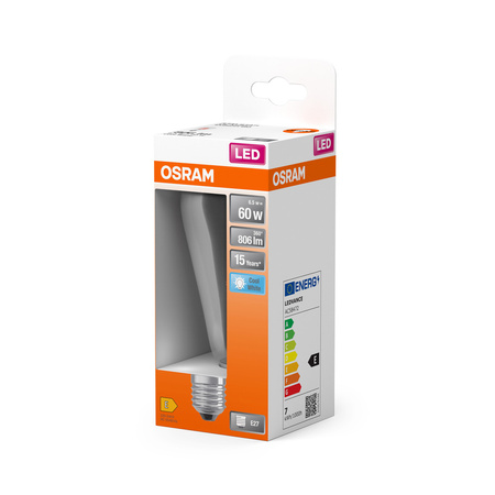Żarówka LED ST64 E27 6.5W = 60W 806lm 4000K Neutralna 300° Retrofit Filament CLASSIC Osram