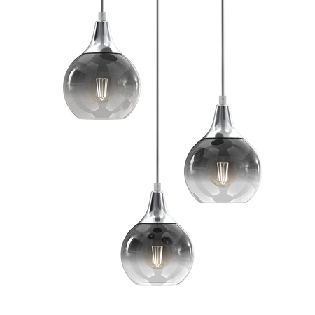 Lampa Wisząca Sufitowa MONTE Srebrna 3xE27 Milagro