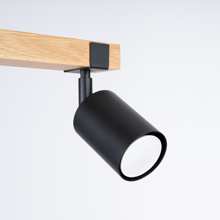 Lampa Sufitowa Oprawa Natynkowa SPOT TUBA Reflektor 2x GU10 Tubularna Czarna Brązowa Skandynawska Fager Sollux