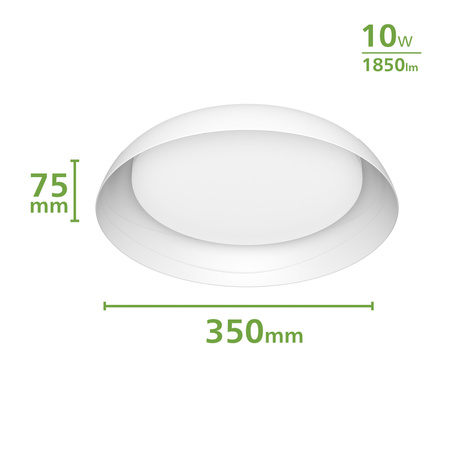 Lampa Sufitowa Plafon LED 10W 1850lm 2700K SceneSwitch Biała Fleta Ultra Efficient Philips