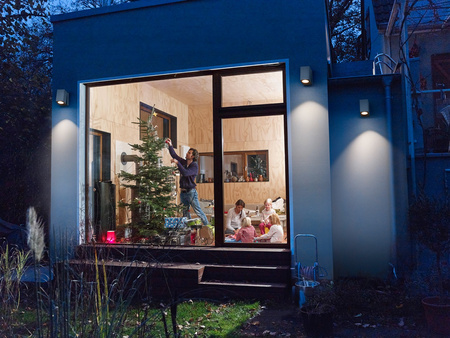 Lampa Ogrodowa Zewnętrzna Kinkiet Elewacyjny LED GU10 IP44 IK04 Srebrny Endura Ledvance