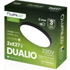 Plafon LED Lampa Sufitowa Natynkowa 2x E27 DUALIO Okrągły IP44 30cm LUMILED