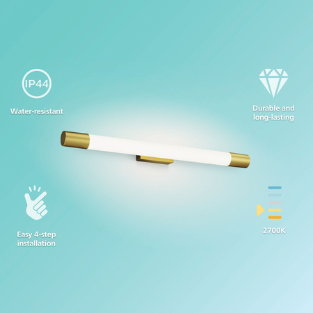 Lampa nad Lustro LED 10W 1500lm 2700K 60cm IP44 Miedziany Rover Philips