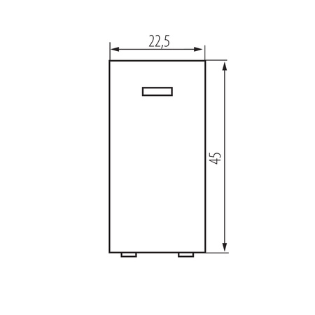 Łącznik Zwierny Podświetlany 10A Prostokątny Biały BIURO Kanlux