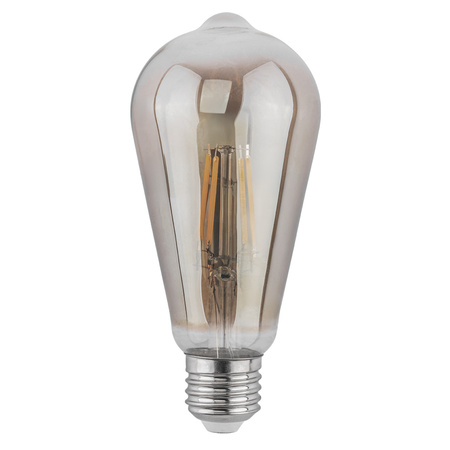 Zestaw 6x Żarówka LED EDISON E27 ST64 6W = 50W 420lm 2200K Ciepła 360° Filament LUMILED Smokey