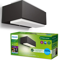 Lampa Ogrodowa LED Kinkiet Elewacyjny STRATOSPHERE 3,8W 2700K Ciepła IP44 Góra-Dół Antracyt PHILIPS