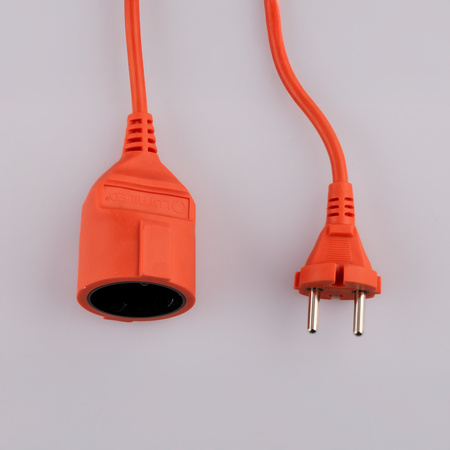 Przedłużacz Ogrodowy Kabel Budowlany Pojedynczy 1 Gniazdo 10m Pomarańczowy Sznur GRIDEN Lumiled