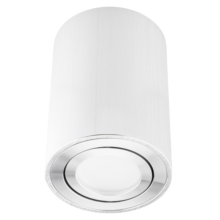 Oprawa Natynkowa HALOGENOWA Aluminiowa Chrom SPOT TUBA 11,5cm + Żarówka LED GU10 8W 6500K Lumiled