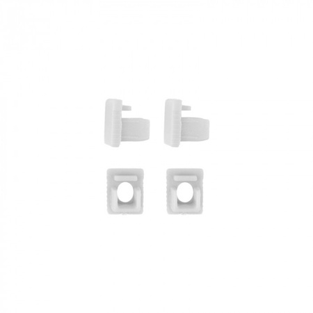 Profil Aluminiowy LED Natynkowy Biały 2m z Kloszem Przezroczystym do Taśm LED + Zaślepki seria NW Ecolight