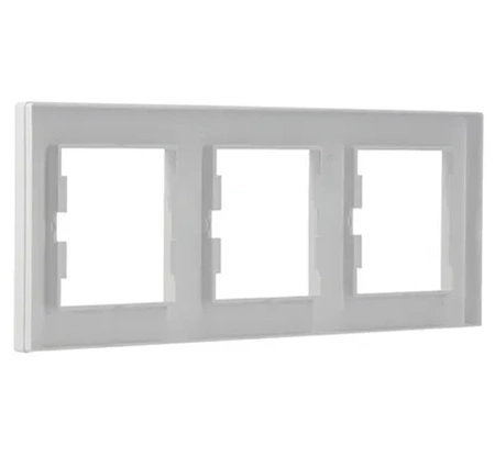 Ramka 3-krotna Pozioma Do Gniazda Potrójna Biała ASFORA