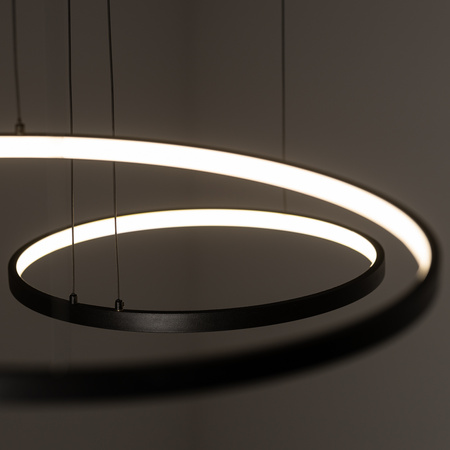 Lampa Sufitowa Wisząca LED 45W 1600lm 3000K Ciepła Czarna Nowoczesna CIRCOLO LED 10817 Nowodvorski
