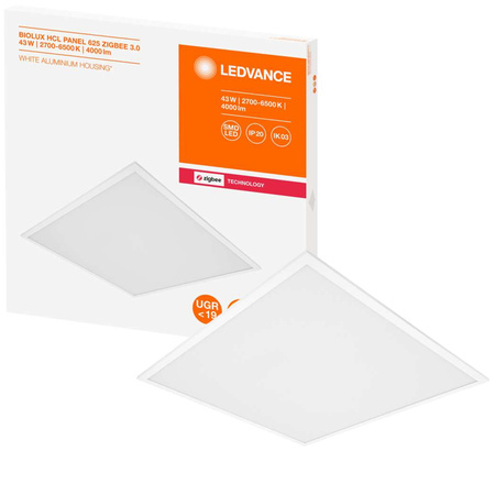 Panel LED Oprawa Sufitowa Ścienna 43W 4000lm CCT Ściemnialna do Wbudowania Kwadratowa Biały SMART+ ZigBee Ledvance