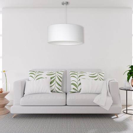 Lampa Wisząca Sufitowa CASINO Biała Chrom 1xE27 Milagro