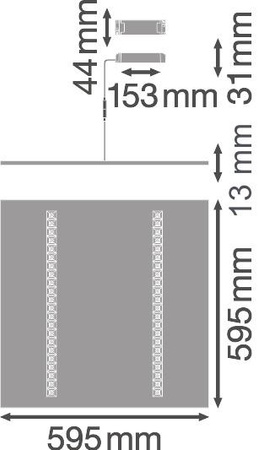 Panel LED Oprawa Biurowa Lampa Sufitowa 33W 4000lm 4000K Neutralna Ściemnialna Podtynkowa Natynkowa Biały 60x60cm UGR16 IndiviLED® Ledvance