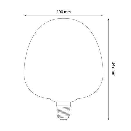 Żarówka Dekoracyjna LED E27 FILAMENT S190 4W 260lm 1800K Ciepła 320° DecoVintage Amber GOLDLUX (Polux)