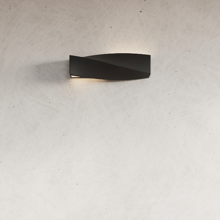 Lampa Ścienna Kinkiet E27 Prostokątna Czarna Nowoczesna Sigma Sollux