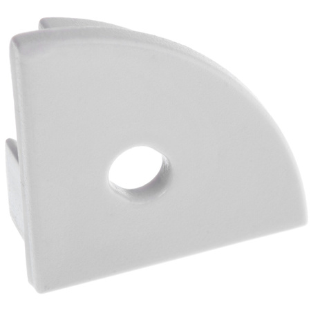 Zaślepka do profilu KM55K-S-O z otworem szara tworzywo sztuczne