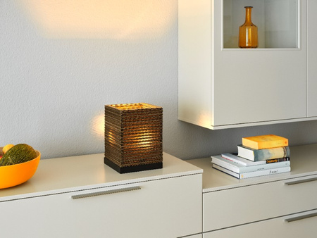 Lampa Stołowa Oprawa Biurkowa Stojąca Dekoracyjna E27 Brązowy USB-C Decor Ledvance